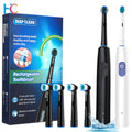 Smart Rechargeable Rotary Toothbrush w/4 Heads, 5 Modes
