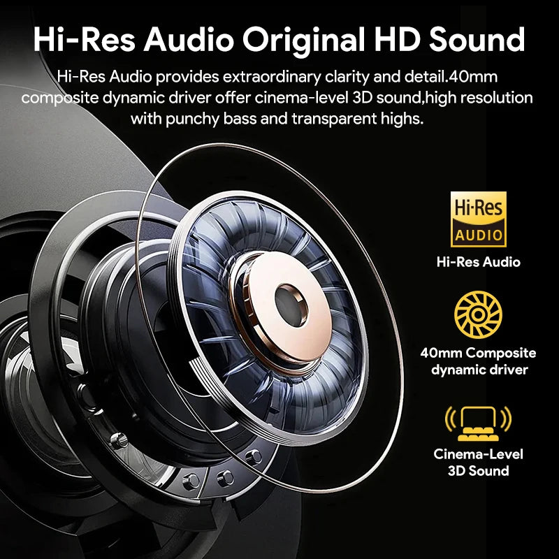 Wireless Headphones Hi-Res Audio 43dB Noise Cancellation
