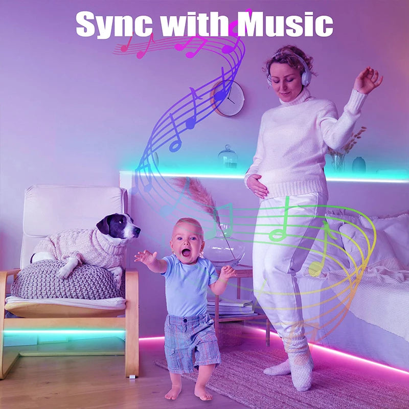 RGB LED Light Strips, Bluetooth/ APP Control
