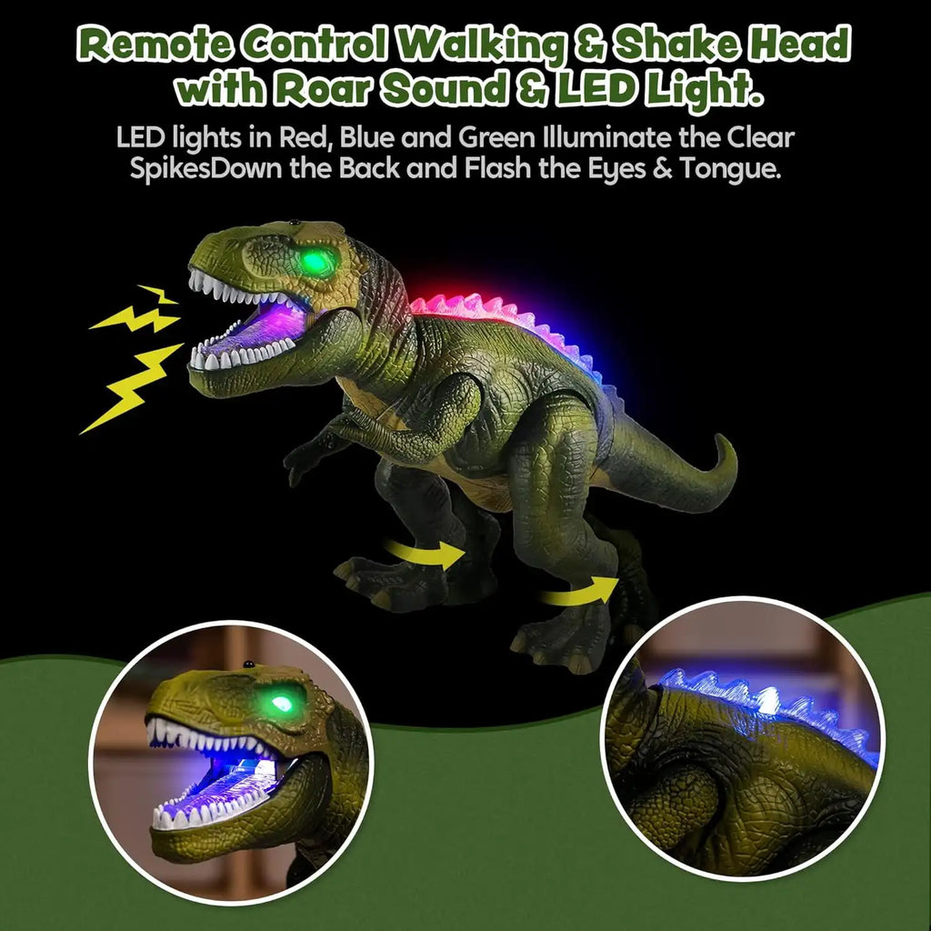 Remote Control LED T-Rex Dinosaur Robot Toy