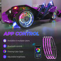 4 Waterproof RBG LED Wheel Lights w/App Control