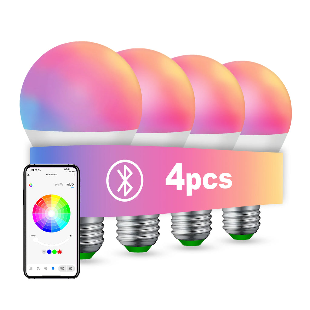 RGBCW Bulbs, Dimmable LED Lights, Music Sync/ App Control