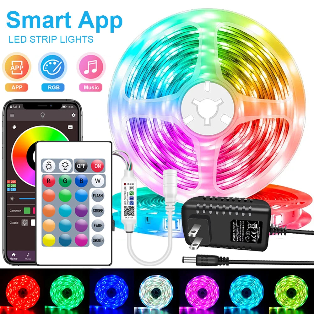 RGB LED Light Strips, Bluetooth/ APP Control