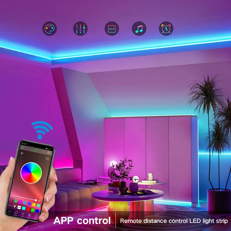 RGB LED Light Strips, Bluetooth/ APP Control