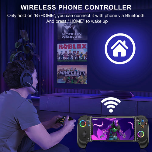 Bluetooth RGB Joystick Stretchable Gamepad
