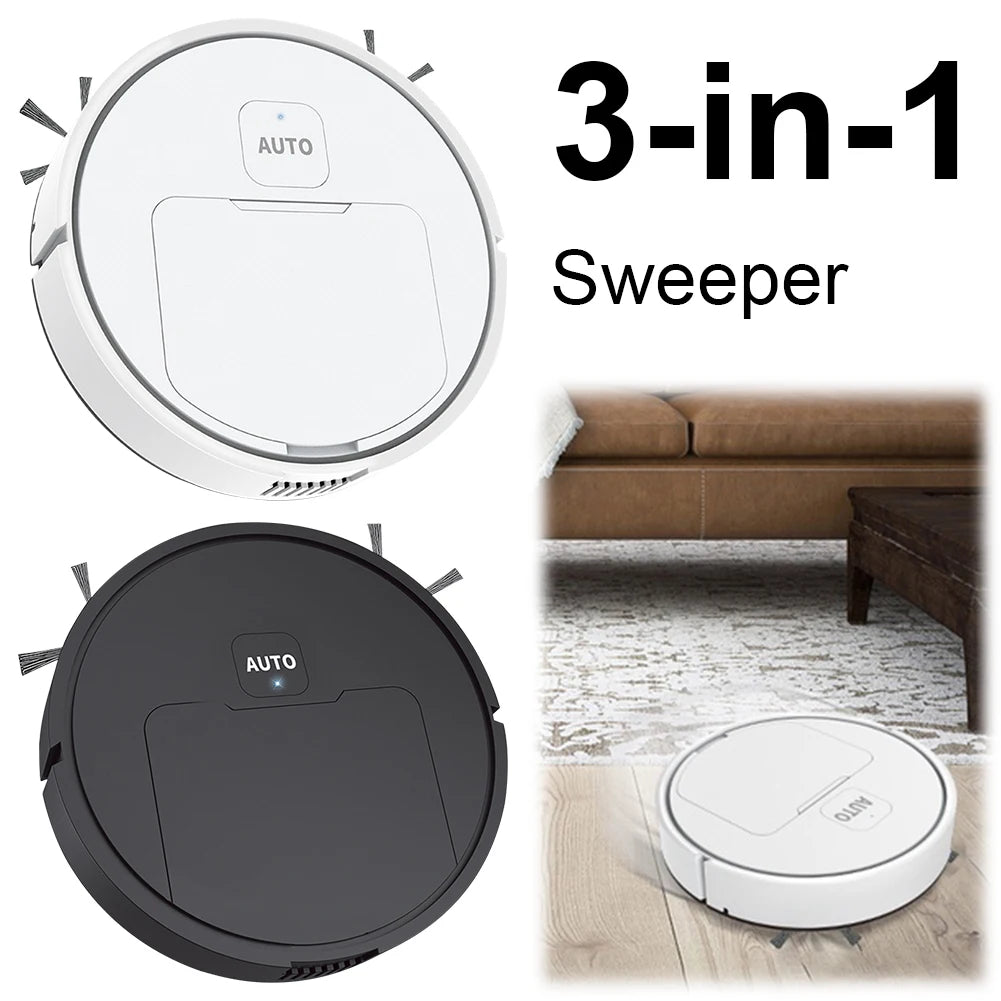 USB Rechargeable Quiet Sweeper/Cleaner Robot, Avoids Objects