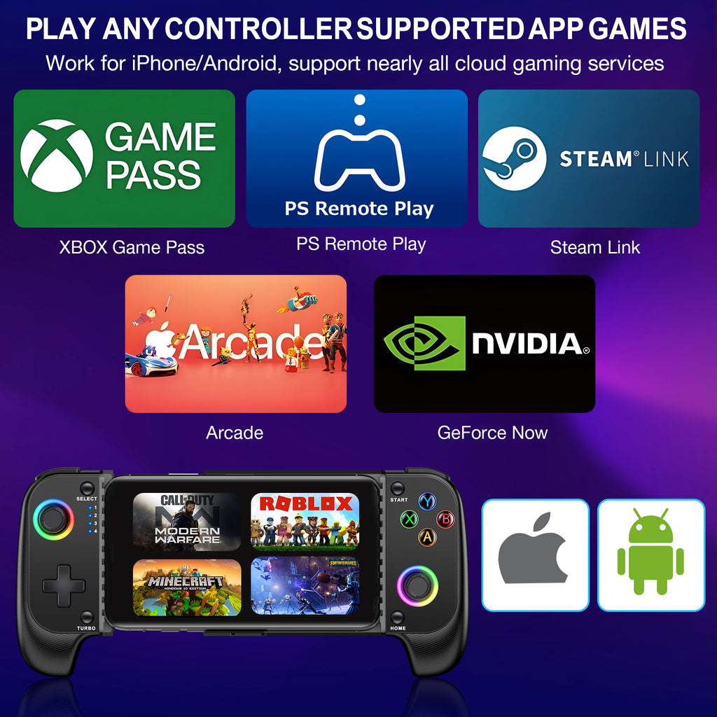 Bluetooth RGB Joystick Stretchable Gamepad