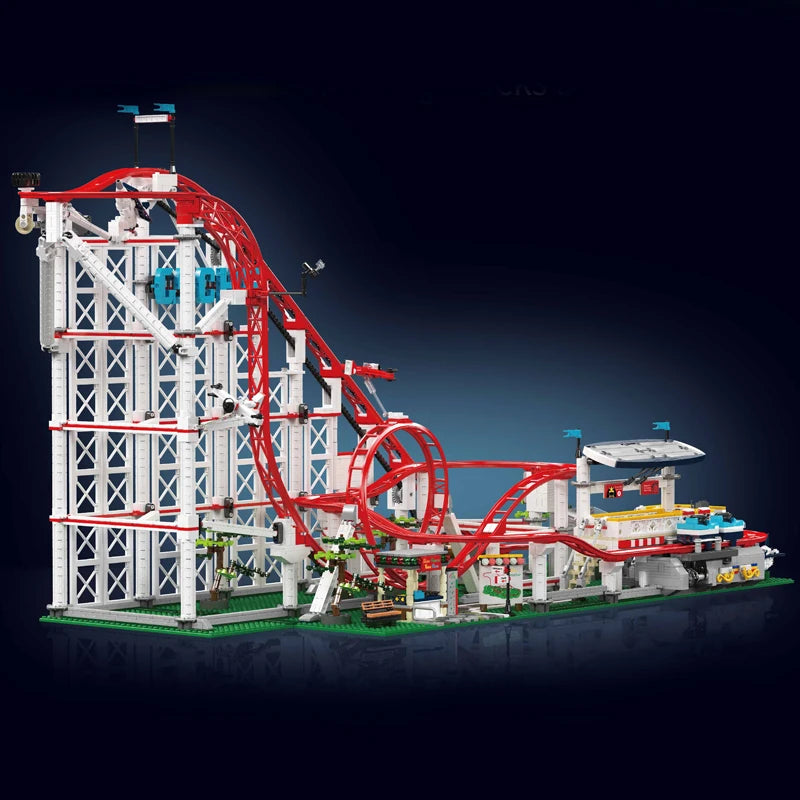 Technical Roller Coaster Building Block, Motorized Model Set