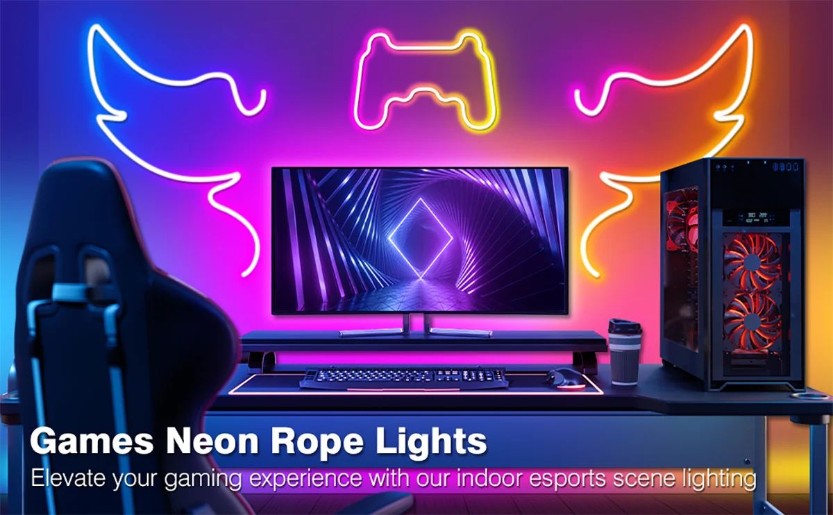 RGBIC Flexible BT LED USB Strip Lights